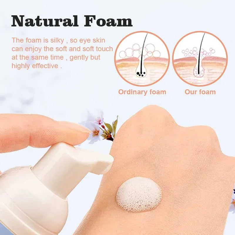 Wholesale 60ML Private Label Natural Oil Free Eyelash Foam Eyelash Extension Lash Bath Lash Foam Shampoo Cleanser