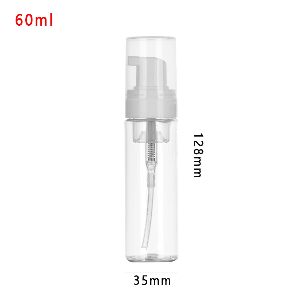 Foaming Bottle 1Pc Plastic Foam Pump Bottle Empty Face Eyelashes Cosmetic Bottle Cleaner Soap Dispenser Foam Bottle Rose Go