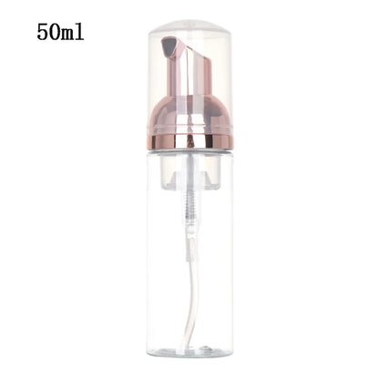 Foaming Bottle 1Pc Plastic Foam Pump Bottle Empty Face Eyelashes Cosmetic Bottle Cleaner Soap Dispenser Foam Bottle Rose Go