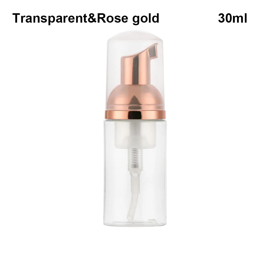 Foaming Bottle 1Pc Plastic Foam Pump Bottle Empty Face Eyelashes Cosmetic Bottle Cleaner Soap Dispenser Foam Bottle Rose Go