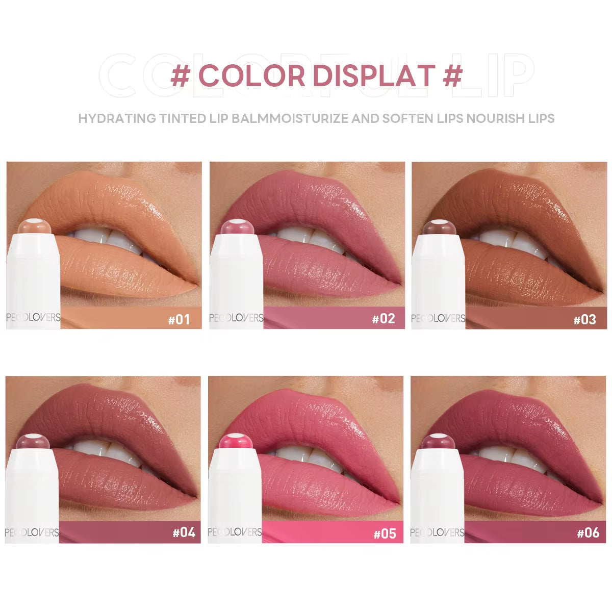 6 Colors Lipstick Pen Waterproof Red Lipstick Non-Stick Cup Makeup Lip Liner Pen Cosmetics