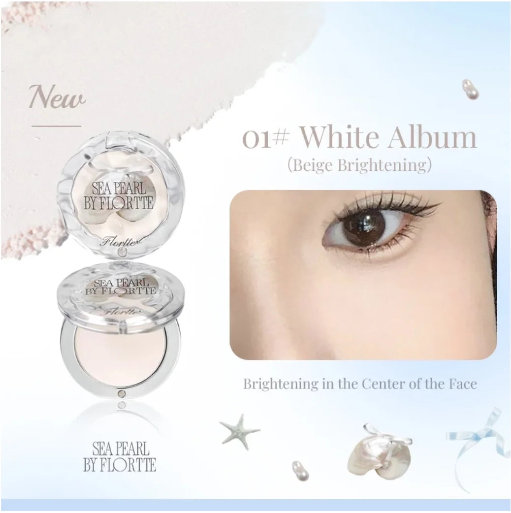 FLORTTE See Pearl Single-Colour Highlighter Powder Matte Brighten Contour Palette Face Makeup Cosmetics